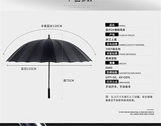 Yandex 24骨男士直杆伞 黑色