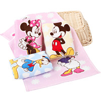 Disney 迪士尼 儿童毛巾洗脸纯棉柔软小面巾4条