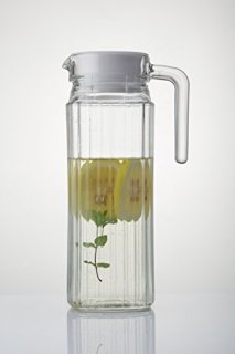 乐美雅 Luminarc 无铅玻璃冷水壶凉水杯饮料果汁茶壶 四方条壶 1.1L 单只装 23541