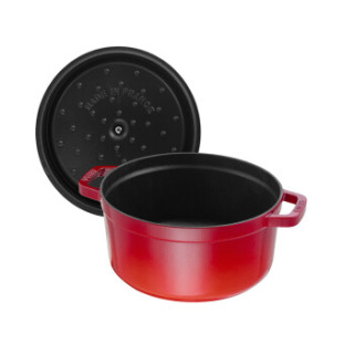 Staub 珐琅铸铁锅 搪瓷汤锅铸铁炖锅 18cm 樱桃红 经典系列