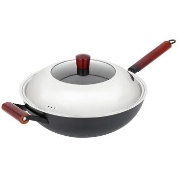 MAXCOOK 美厨 原木系列 MCC489 不锈炒锅 32cm 带盖