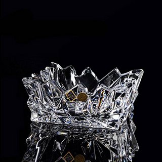 Crystalite Bohemia 透明锯齿形方形烟缸