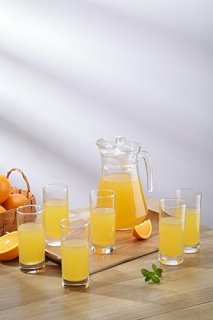 Luminarc 乐美雅 鸭嘴壶1.3L+直身水杯220ML*6只 套装7件套