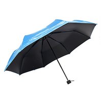 Yandex 黑胶创意三折伞 伞面蓝天白云