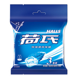 HALLS 荷氏 薄荷糖 (102g、特强薄荷味)