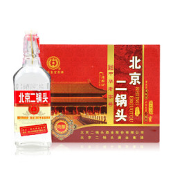 永丰牌北京二锅头清香型白酒(出口小方瓶)永丰二锅头红标42度纯粮酒(整箱装)500ml*12瓶 *2件