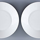 佳佰 2个装8.5英寸深盘汤盘饭盘 家用洗碗机专用易清洗盘碗 纯白简约百搭陶瓷餐具套装