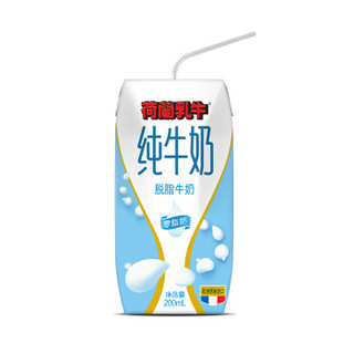 DutchCow 荷兰乳牛 脱脂纯牛奶 原味 200ml*6支