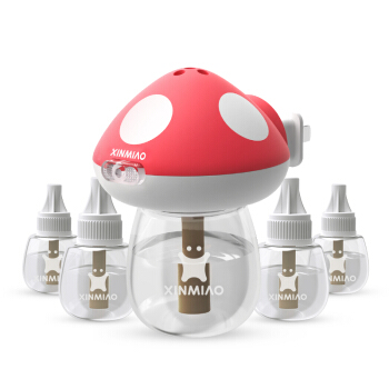 Xinmiao 新妙 婴儿电热驱蚊液套装 电蚊香液55ml*5瓶（185晚）+1加热器