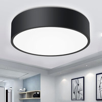 -lighting 雷士 NVC Lighting照明 ENKX9093 led吸顶灯 黑色 (24W、圆形)