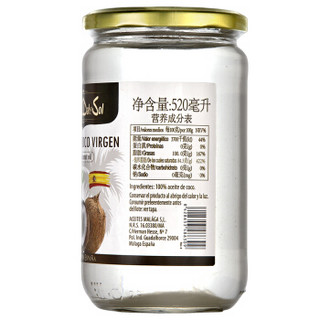  DalySol 黛尼 冷压榨椰子油 520ml