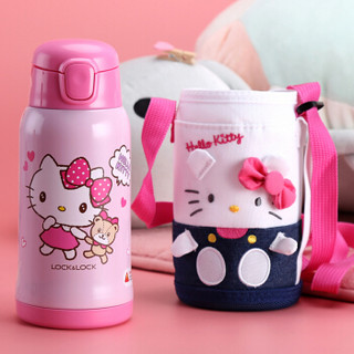 LOCK&LOCK 乐扣乐扣 HELLO KITTY系列 HKT392PIK 双盖儿童保温杯 550ml