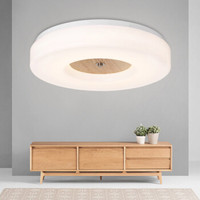 -lighting 雷士 NVC   Lighting照明 ENSX9010 LED圆形木艺吸顶灯 (24W、双色可调、遥控)