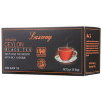 斯里兰卡进口 乐卡斯（Luxway） 锡兰红茶袋泡茶 25包（50g） *7件