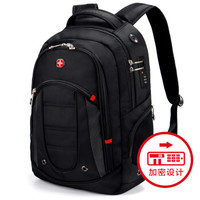 CROSSGEAR 十字勋章 加密防盗 商务双肩包电脑包14/15.6英寸小米/华硕笔记本电脑包背包男休闲旅行包书包CR-9003黑色