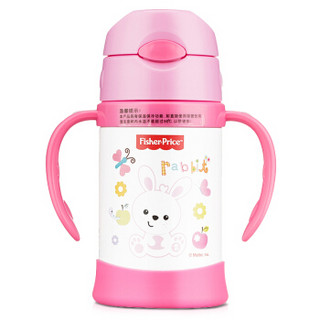 Fisher-Price 费雪 儿童吸管双手柄杯 粉红 300ml