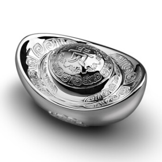 商品天鑫洋 足银 贵字银元宝 100g