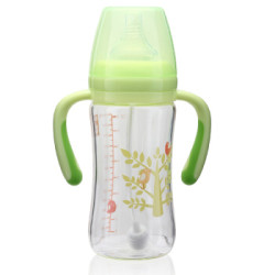 gb 好孩子 母乳实感宽口径玻璃奶瓶 *2件