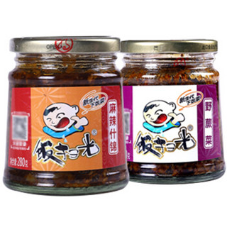 饭扫光 下饭菜 麻辣什锦爆炒蕨菜280g*2瓶 酱菜榨菜 腌菜咸菜 拌饭拌面