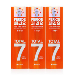 韩国进口 LG 倍瑞傲(PERIOE) 全优倍护牙膏（橘色）  120g/盒*3  柔和配方 温和护理 *3件