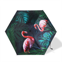 PARAKITO 帕洛奇 五折晴雨伞 彩绘火烈鸟