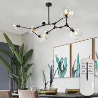 海德照明 HAIDE LIGHTING 吊灯 北欧款 遥控调光 (5头、玻璃、合金)