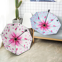 PARAKITO 帕洛奇 樱花三折晴雨伞 皓月白