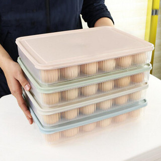 带盖鸡蛋保鲜盒 绿色 24格