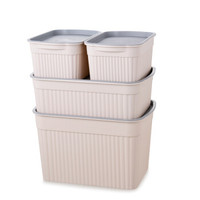 Supple 塑料收纳箱 四件套 米色