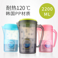 旗丰 塑料凉水壶 粉色 2200ml