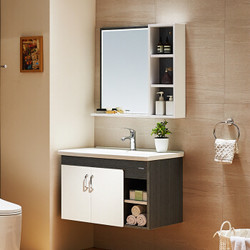 annwa 安华 N3D85G15-C 卫浴实木浴室柜组合 升级镜柜收纳款