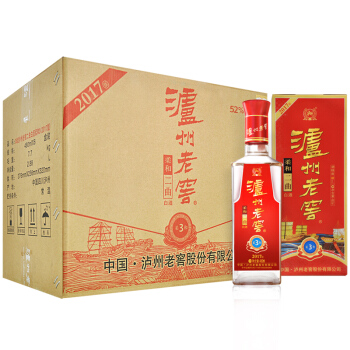 泸州老窖 柔和二曲 52度 白酒 480ml*6瓶