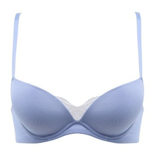 【elle花灰蓝色内衣】elle b00118wd 女士无痕文胸 (银灰,75c)【报价
