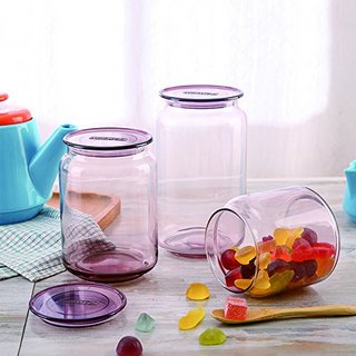  Luminarc 乐美雅 凝彩玻璃物储罐 粉色 3件套