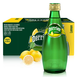 perrier 巴黎水 含气天然矿泉水 青柠味 330ml*24瓶