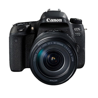 佳能（Canon）EOS 77D（18-135 USM）数码相机单反套机 中端单反 双核CMOS 监视器点数约104万点