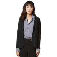 YANXUAN 网易严选 女士针织休闲西装 黑色 S