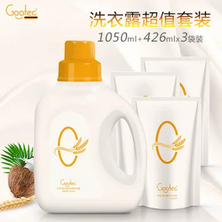 Goofec 谷斑 婴儿麦纤柔洗衣液 (1050ml+426ml*3袋 )