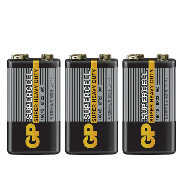 gp 超霸电池 9v 1604g 6f22方形电池 三节装
