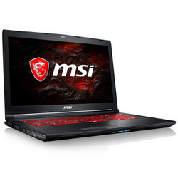 msi 微星 GL62M 7RDX-1286CN 17.3英寸游戏本（i7-7700HQ、8GB、1TB+128GB、GTX1050 4GB）