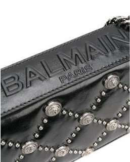 BALMAIN embossed button 女士铆钉单肩包