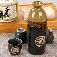 美浓烧 手工陶瓷清酒具 一壶四杯礼盒套装