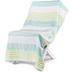 京东PLUS会员：SANLI 三利 森绿条纹纯棉浴巾 70×140cm