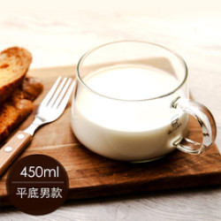水之铭 双层玻璃马克杯 带盖勺 450ml