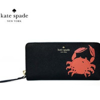 Kate spade 凯特丝蓓 女士皮质长款钱包拉链钱夹