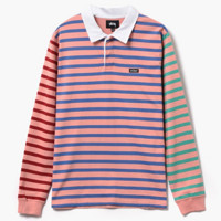 STUSSY Jonah Stripe 男士条纹长袖橄榄球衫