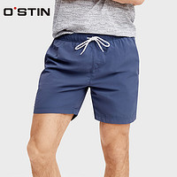 OSTIN MP4S99 男士系带短裤 (亮蓝、W38)