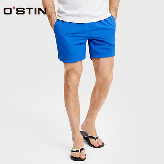 OSTIN MP4S99 男士系带短裤 (亮蓝、W38)