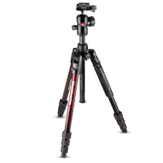 Manfrotto 曼富图 MKBFRTA4RD-BH 铝合金旋锁三脚架套装 (红色)