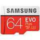 SAMSUNG 三星 EVO Plus MicroSDXC UHS-I U3 Class10 TF存储卡 64GB
